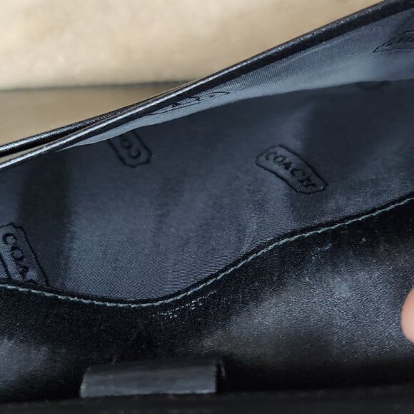 Coach Black Tri-fold Wallet, Authentic - Picture 6 of 10